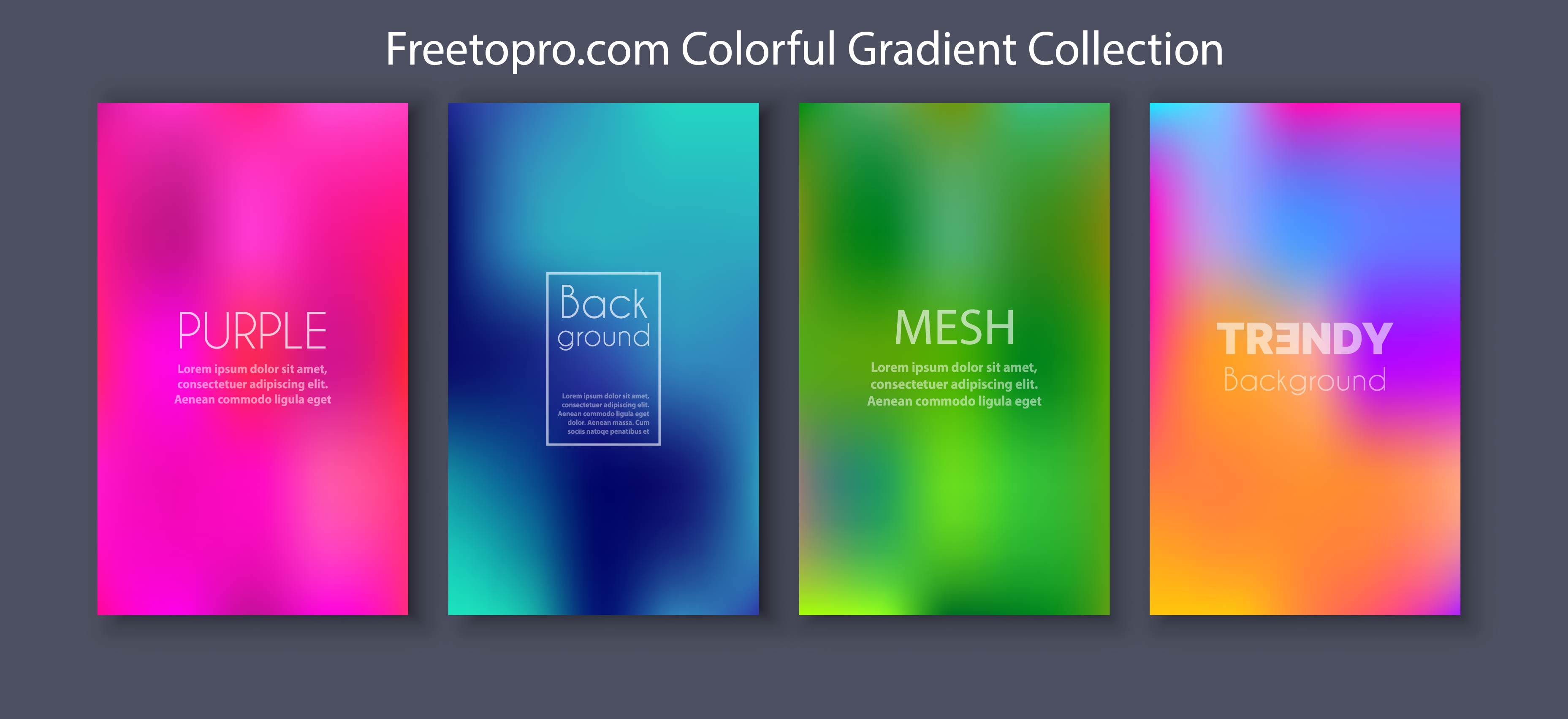 Colorful Gradient Collection Illustrator Vector File